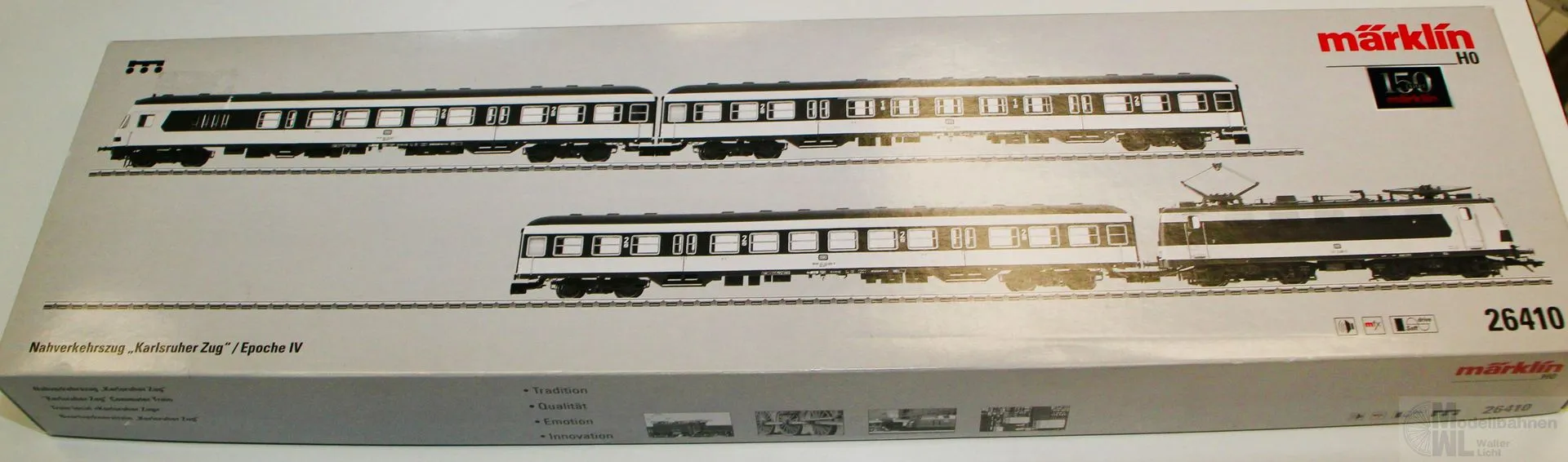 Märklin 26410 - MÄRKLIN - Zugset Karslruher Zug E-Lok BR 141 248-5 DB Ep.IV H0/WS mfx Digital