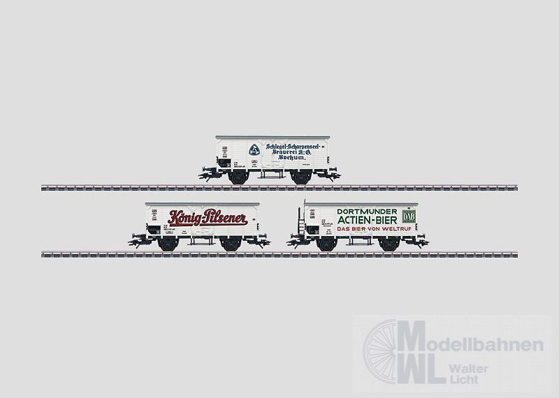 Märklin 48773 - MÄRKLIN - Bierwagen-Set Ep IV Vom Erz zum Stahl DB Ep.III 3.tlg. H0/WS Märklin 48773 - MÄRKLIN - Bierwagen-Set Ep IV Vom Erz zum Stahl DB Ep.III 3.tlg. H0/WS