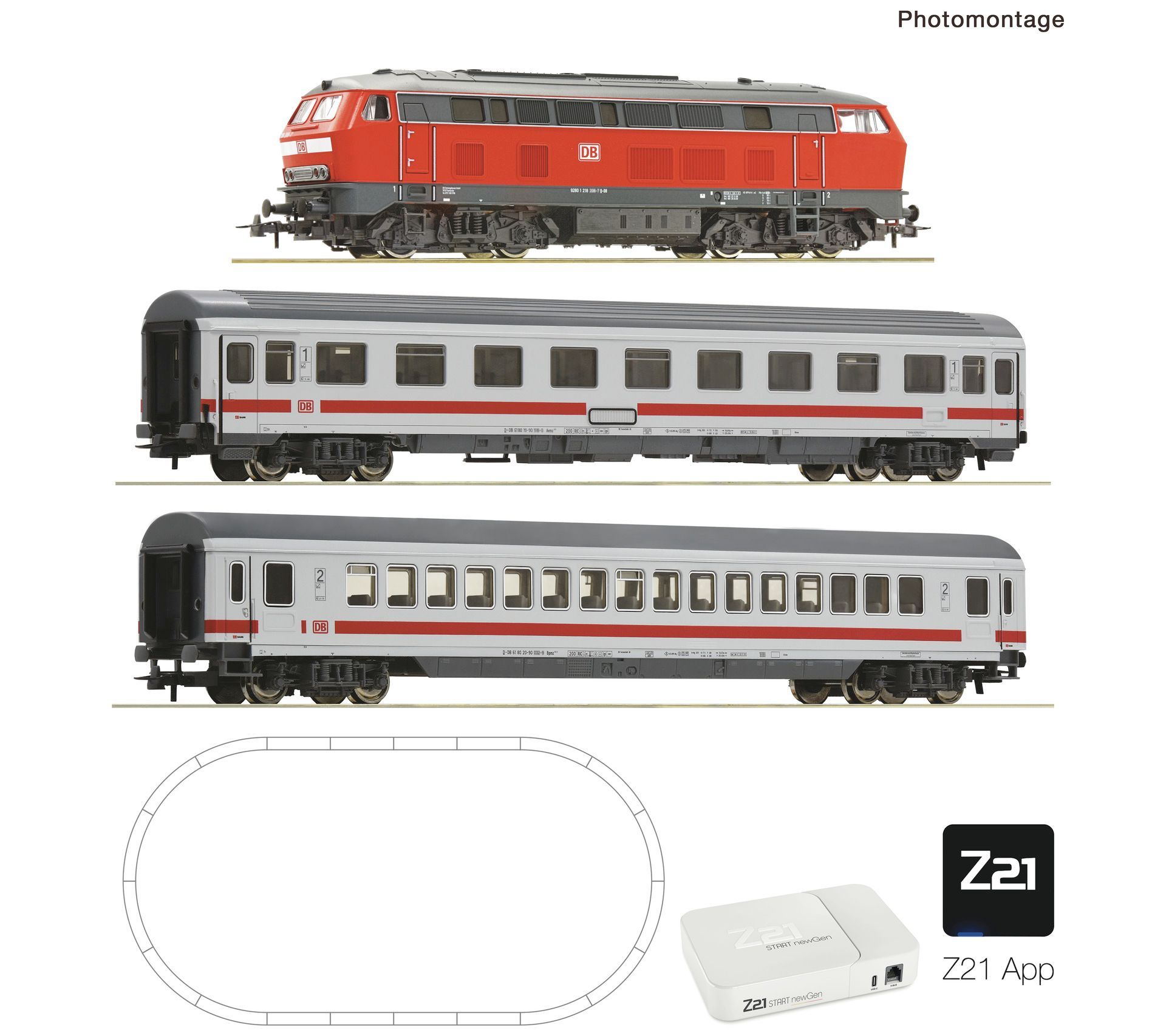Roco 5110010 - Z21 start newGen Startset App Only Geoline BR 218 DB Ep.VI H0/GL