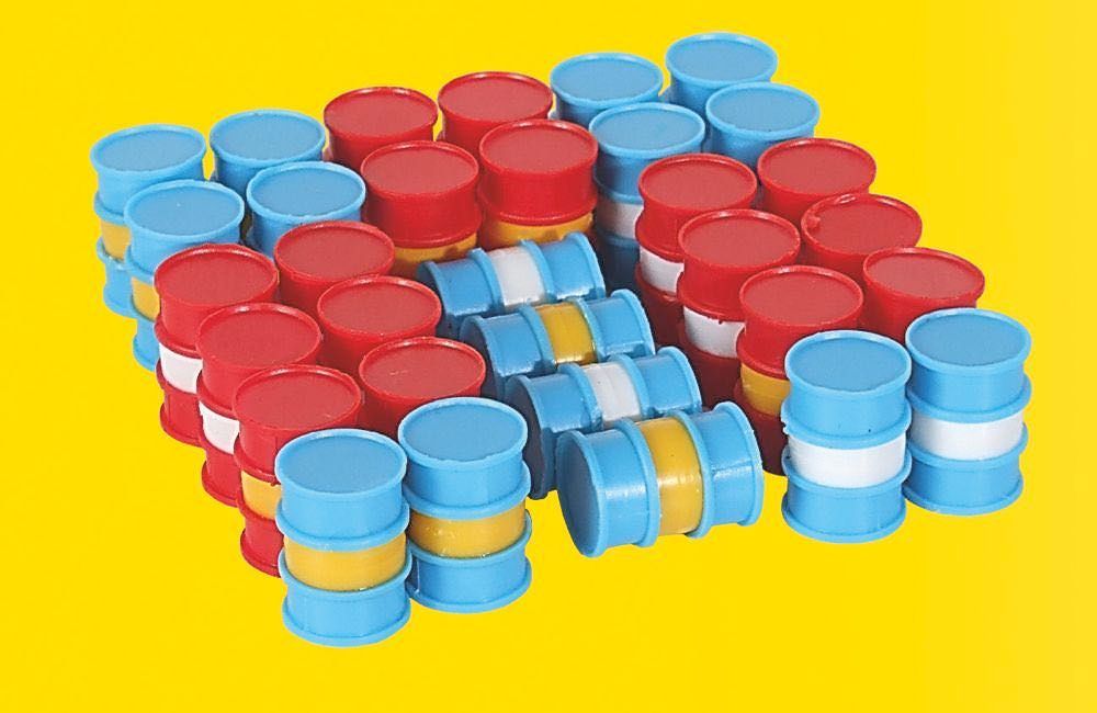 Kibri 39386 - Benzinfässer 32 Stück H0 1:87