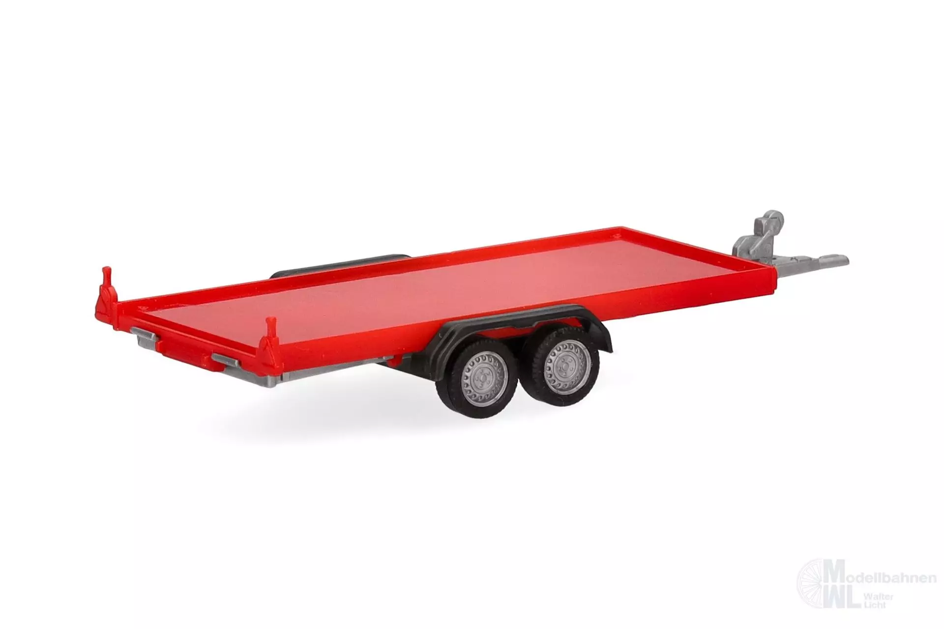 Herpa 052450-004 - PKW-Transportanhänger 2-achs rot H0 1:87