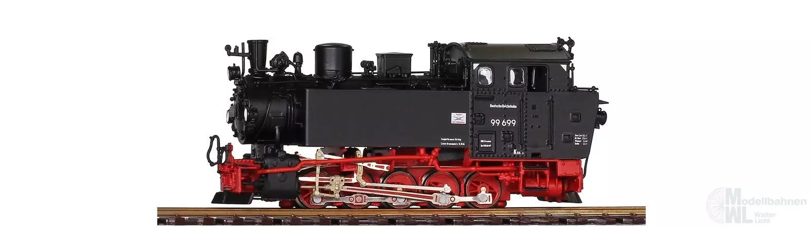 Bemo 1006878 - Dampflok BR 99 699 DR Ep.III Heizlok Jöhstadt Fertigmodell H0e