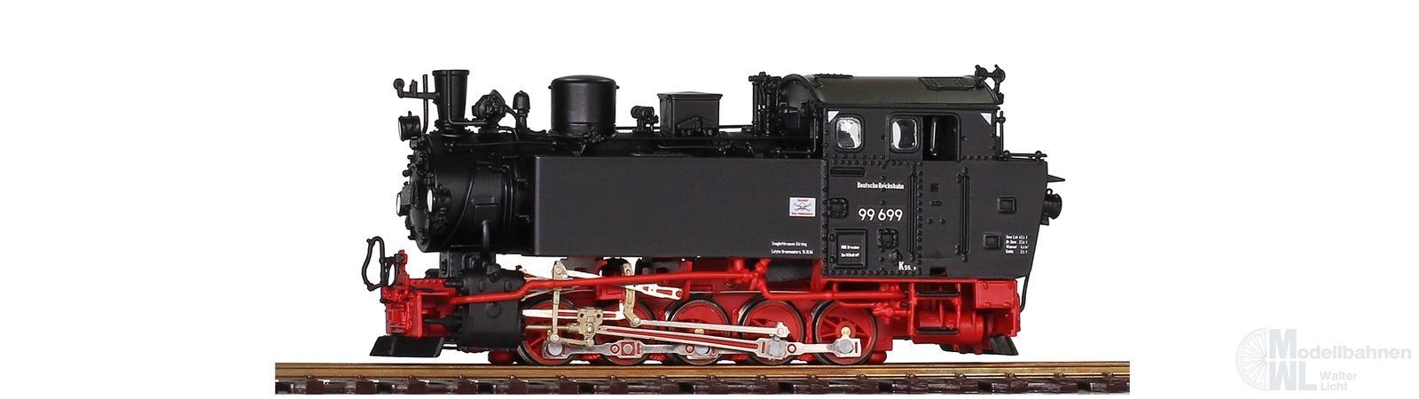 Bemo 1006878 - Dampflok BR 99 699 DR Ep.III Heizlok Jöhstadt Fertigmodell H0e
