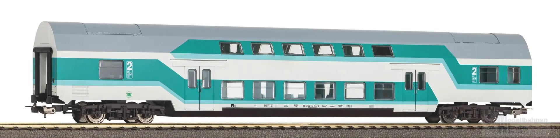 Piko 53119 - Doppelstockwagen DR Ep.IV DBuz 747.3 mintgrün 2.Betr.Nr. H0/GL