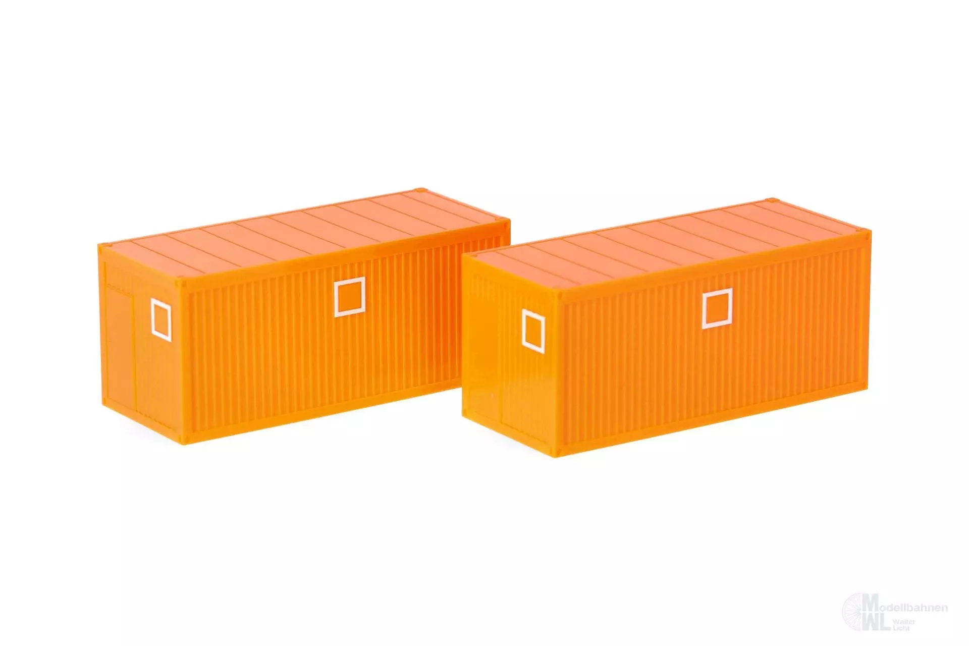 Herpa 053600-004 - 2 Baucontainer kommunalorange H0 1:87