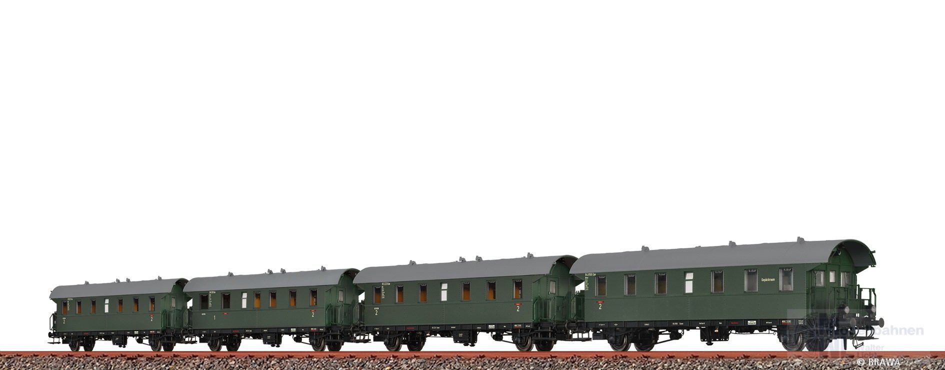 Brawa 46821 - Personenwagen Set DB Ep.III BPwif / Bip / Abib / Bib 4.tlg. H0/GL BASIC