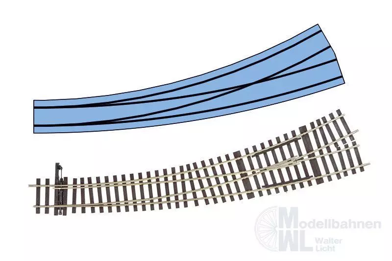 Lenz 45034 - Bogenweiche links Radius 914,4 mm Spur 0
