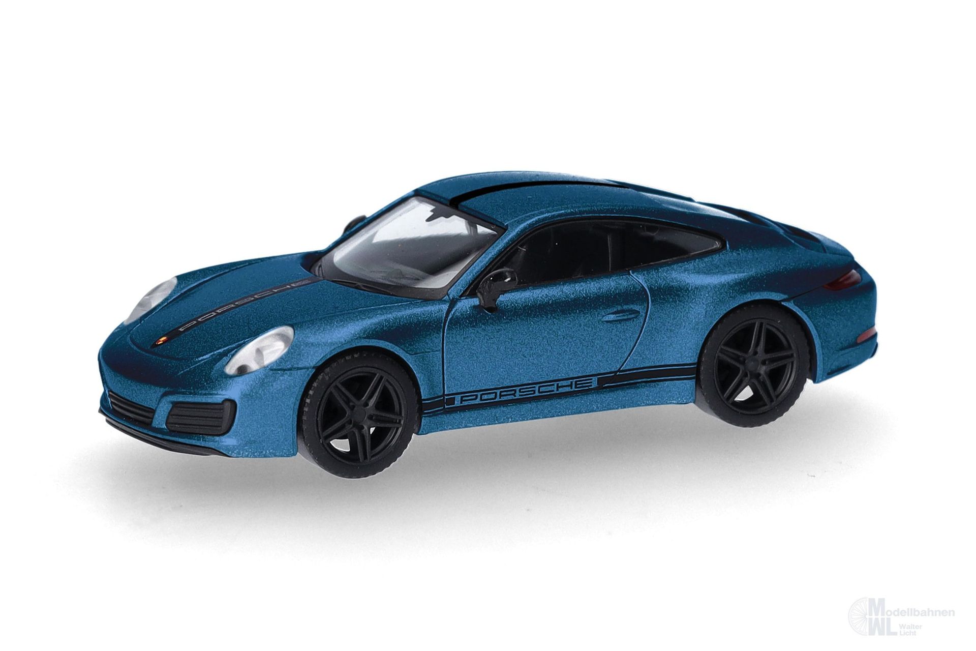 Herpa 430418-002 - Porsche 911 Carrera 4 S saphirblau metallic H0 1:87