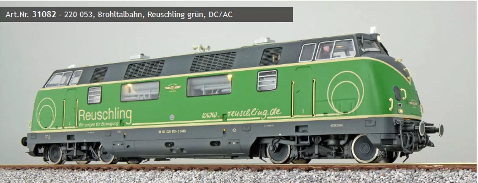 ESU 31082 - Diesellok BR 220 053 Brohtalbahn Ep.VI H0/GL/WS