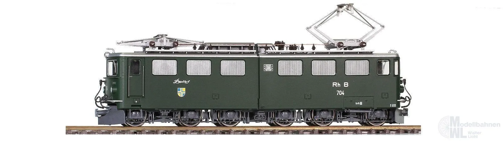 Bemo 1254114 - E-Lok Ge 6/6 II 704 RhB Ep.III/IV Davos grün H0m