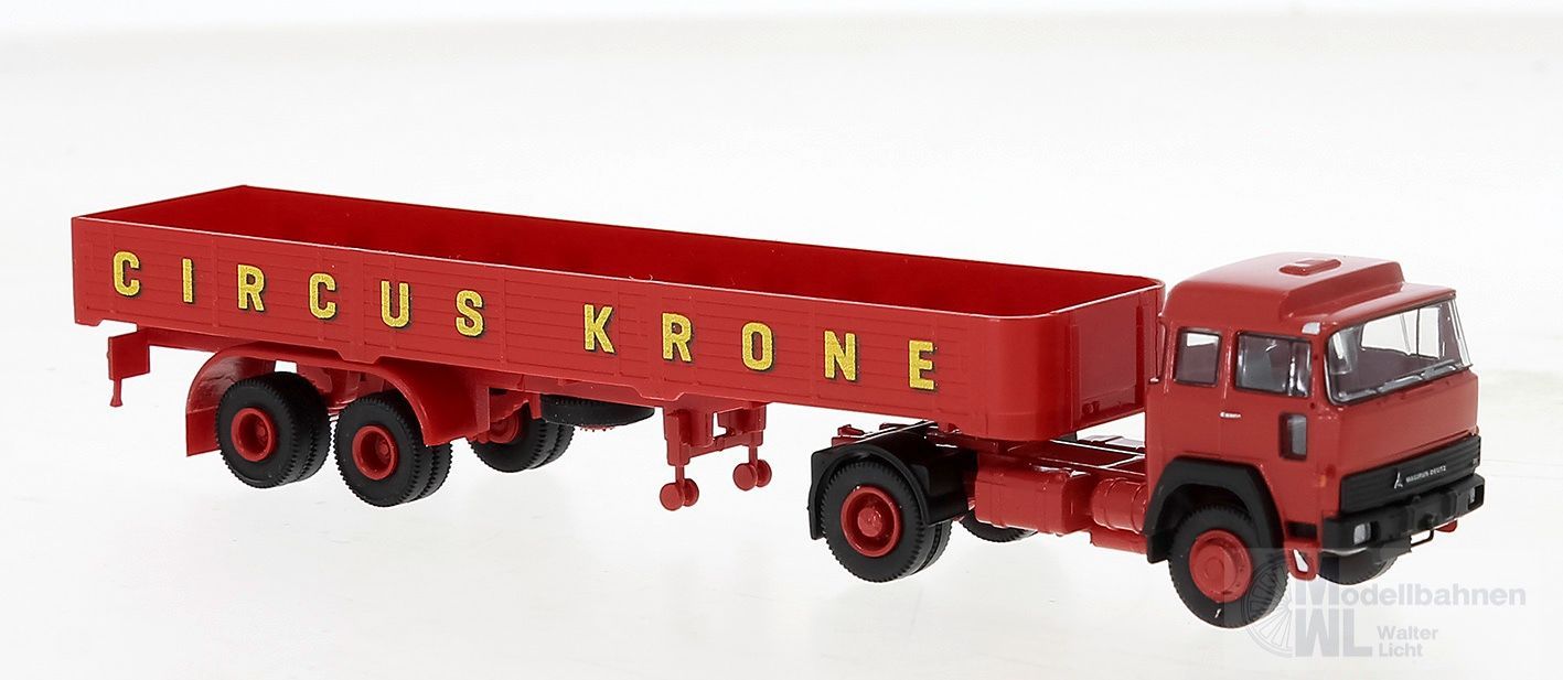 Brekina 83261 - Magirus 310D Pritschensattelzug des Circus Krone H0 1:87