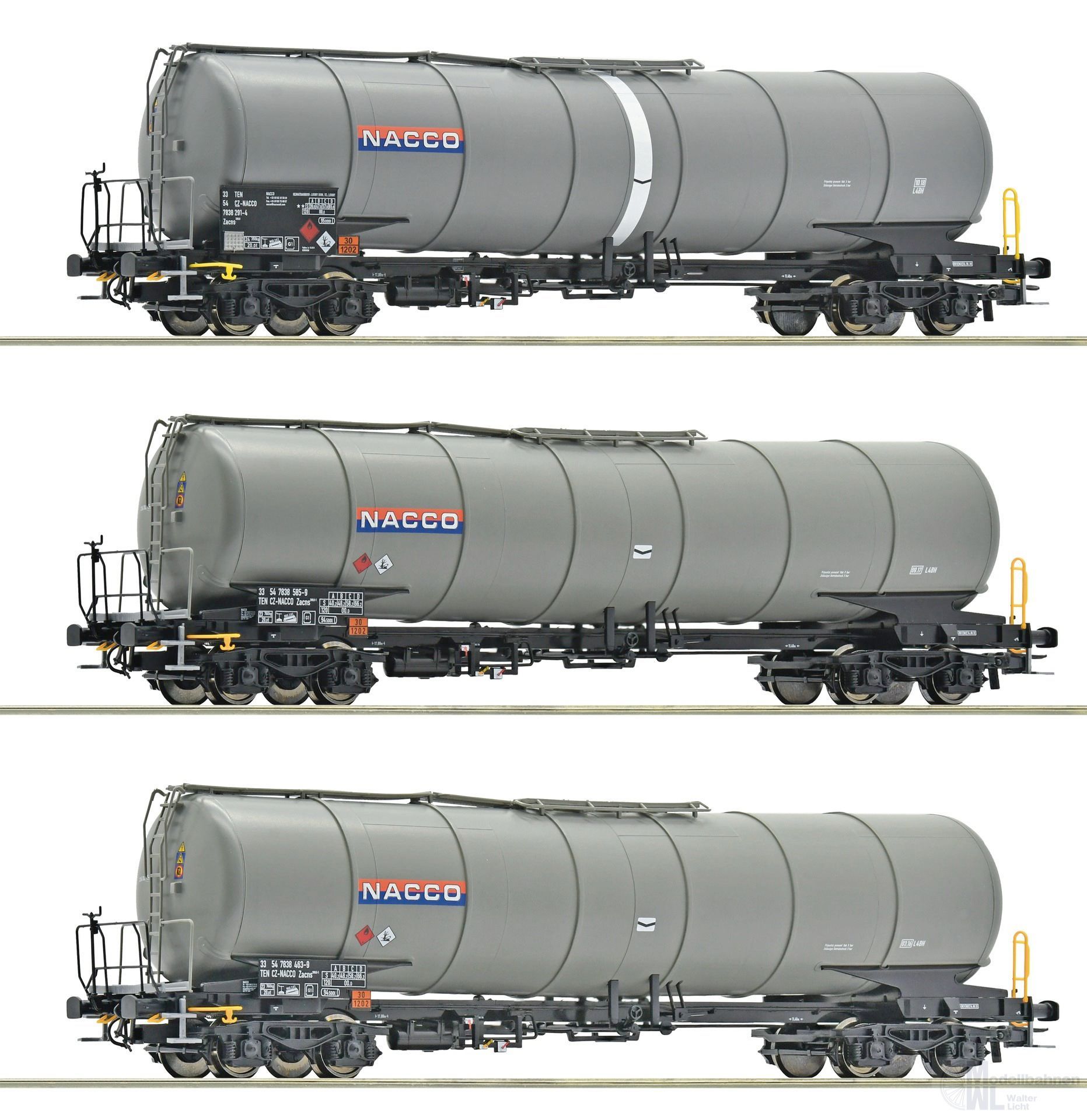 Roco 6600197 - Kesselwagen Set NACCO Ep.VI 3.tlg. H0/GL