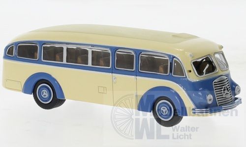 Brekina 52431 - Mercedes-Benz LO3500 weiß/blau H0 1:87