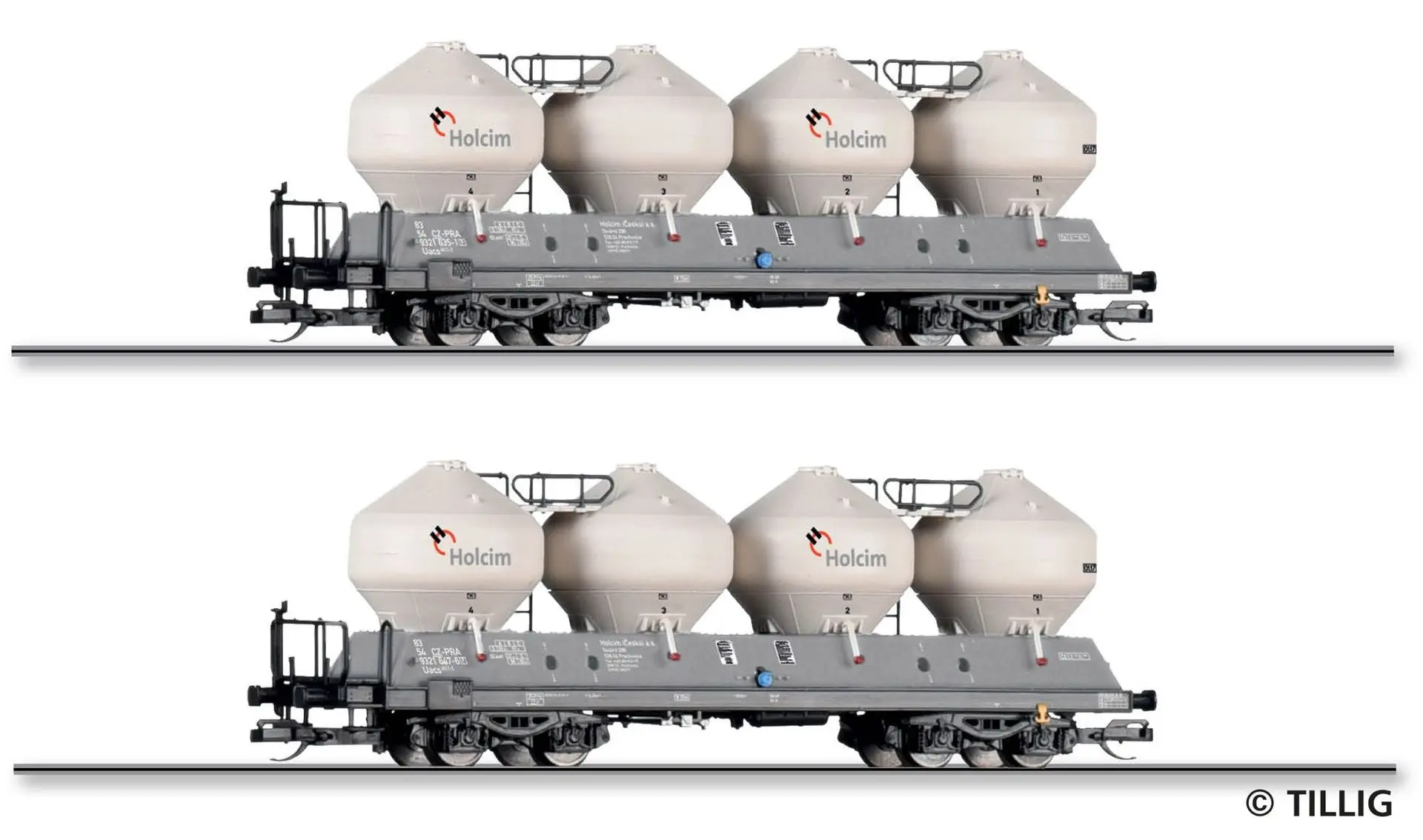 Tillig 01118 - Güterwagen Set Holcim Ep.VI Cesko a.s. 2.tlg. TT 1:120