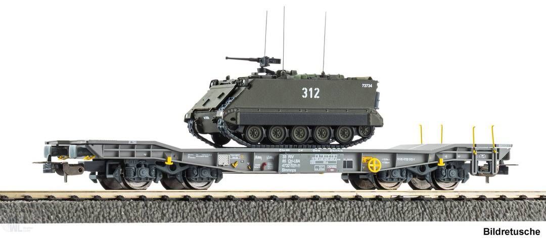Piko 96280 - Panzertransportwagen SBB Ep.V mit M113 Schützenpanzer H0/GL