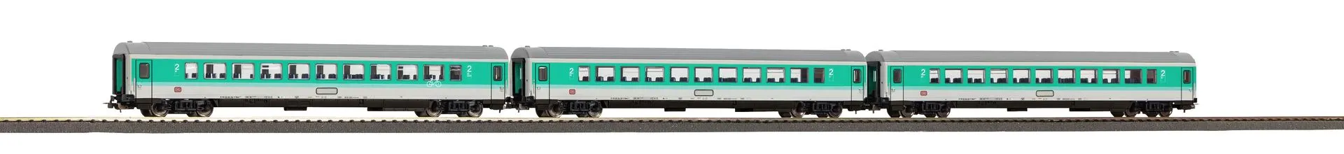 Piko 72260 - Personenwagen Set DB Ep.IV 3.tlg. mintgrün H0/GL