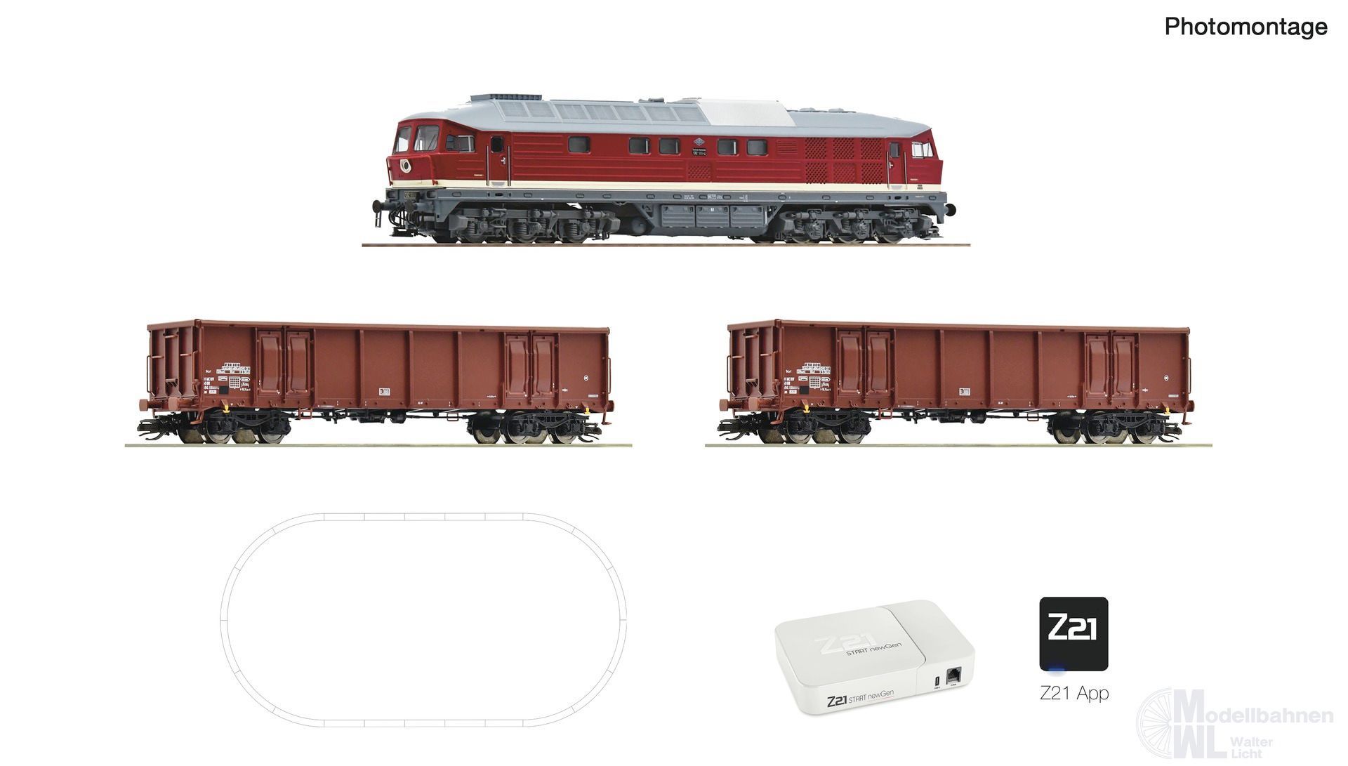 Roco 5190003 - Z21 START newGen Digitalset: Diesellokomotive BR 232 DR Ep.IV App only TT 1:120