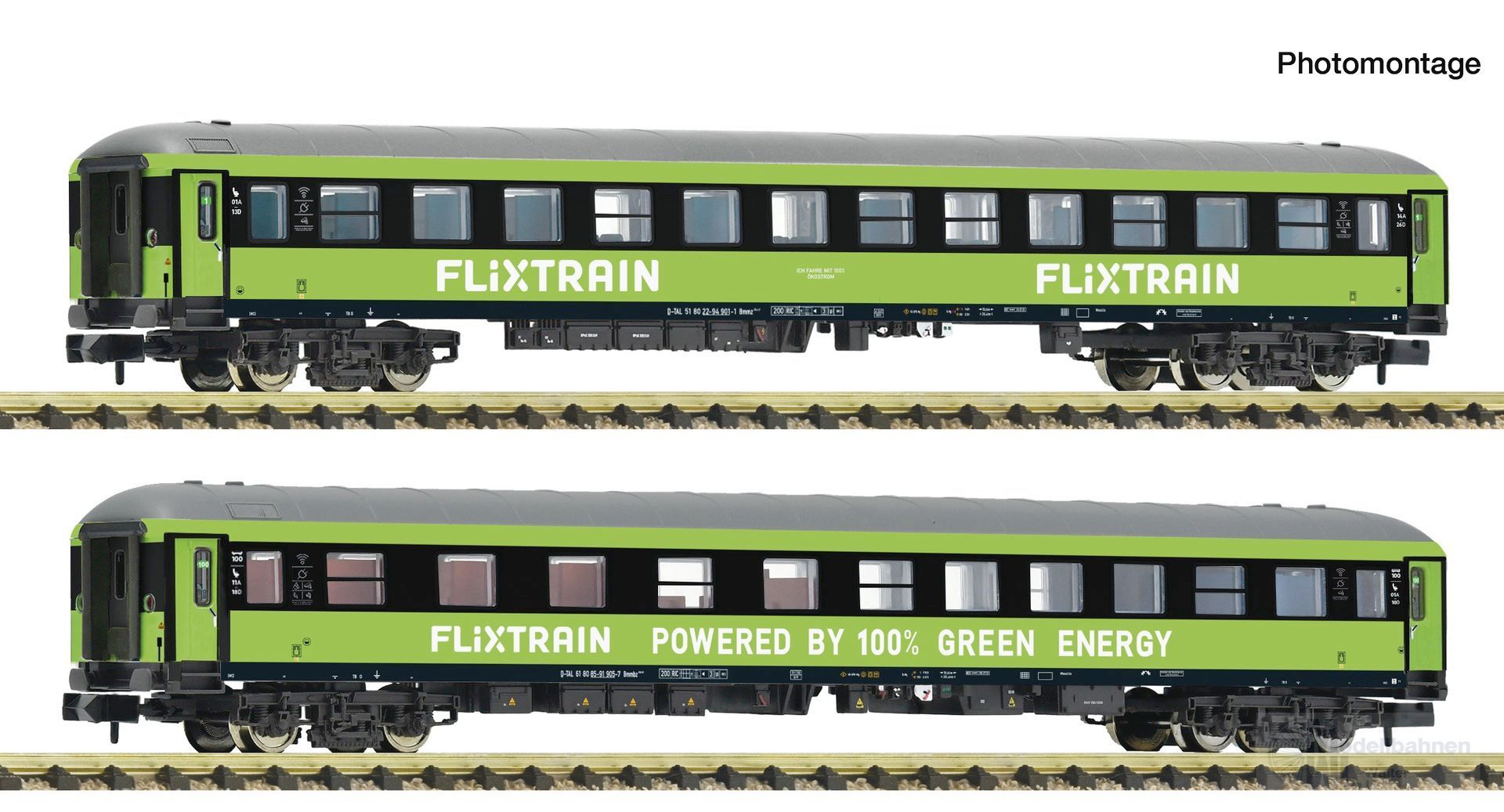 Fleischmann 6260085 - Personenwagen Set FLIXTRAIN Ep.VI 2.tlg. N 1:160