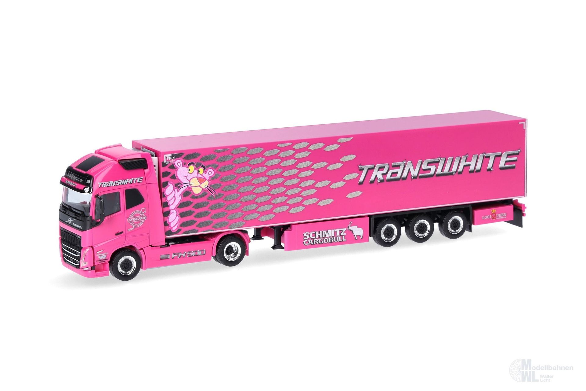 Herpa 319836 - Volvo FH GL XL 20 Kühlkoffer Sattelzug Transwhite Portugal H0 1:87