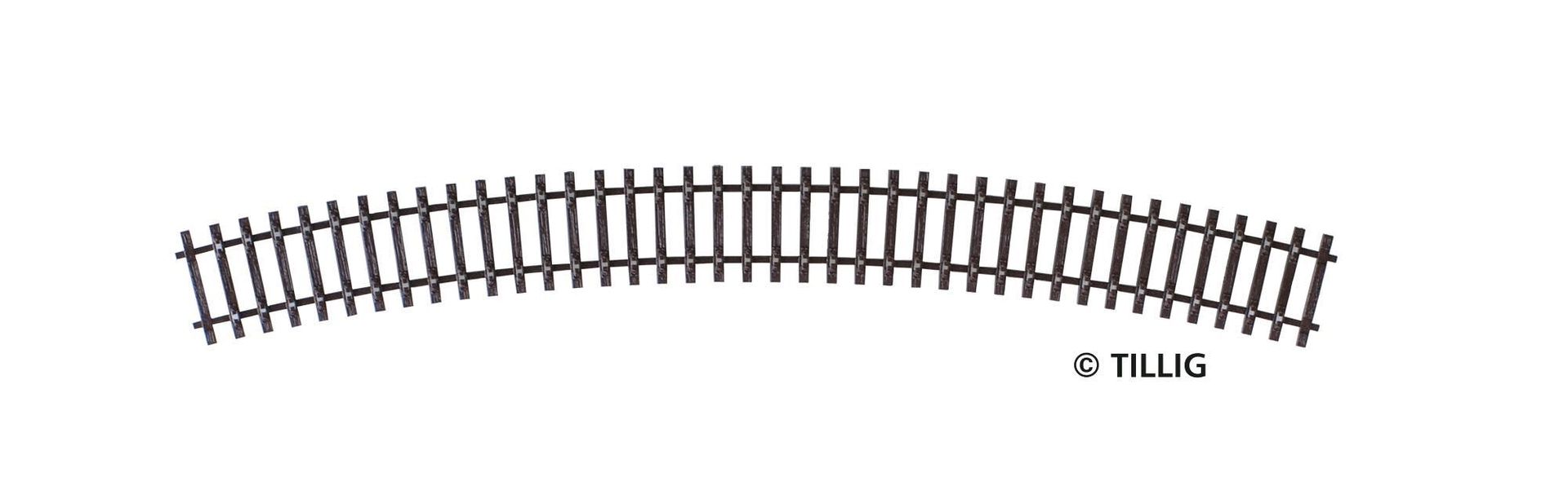 Tillig 83011 - Schwellenband gebogen R31 R396 mm / 30° TT 1:120 Tillig 83011 - Schwellenband gebogen R31 R396 mm / 30° TT 1:120