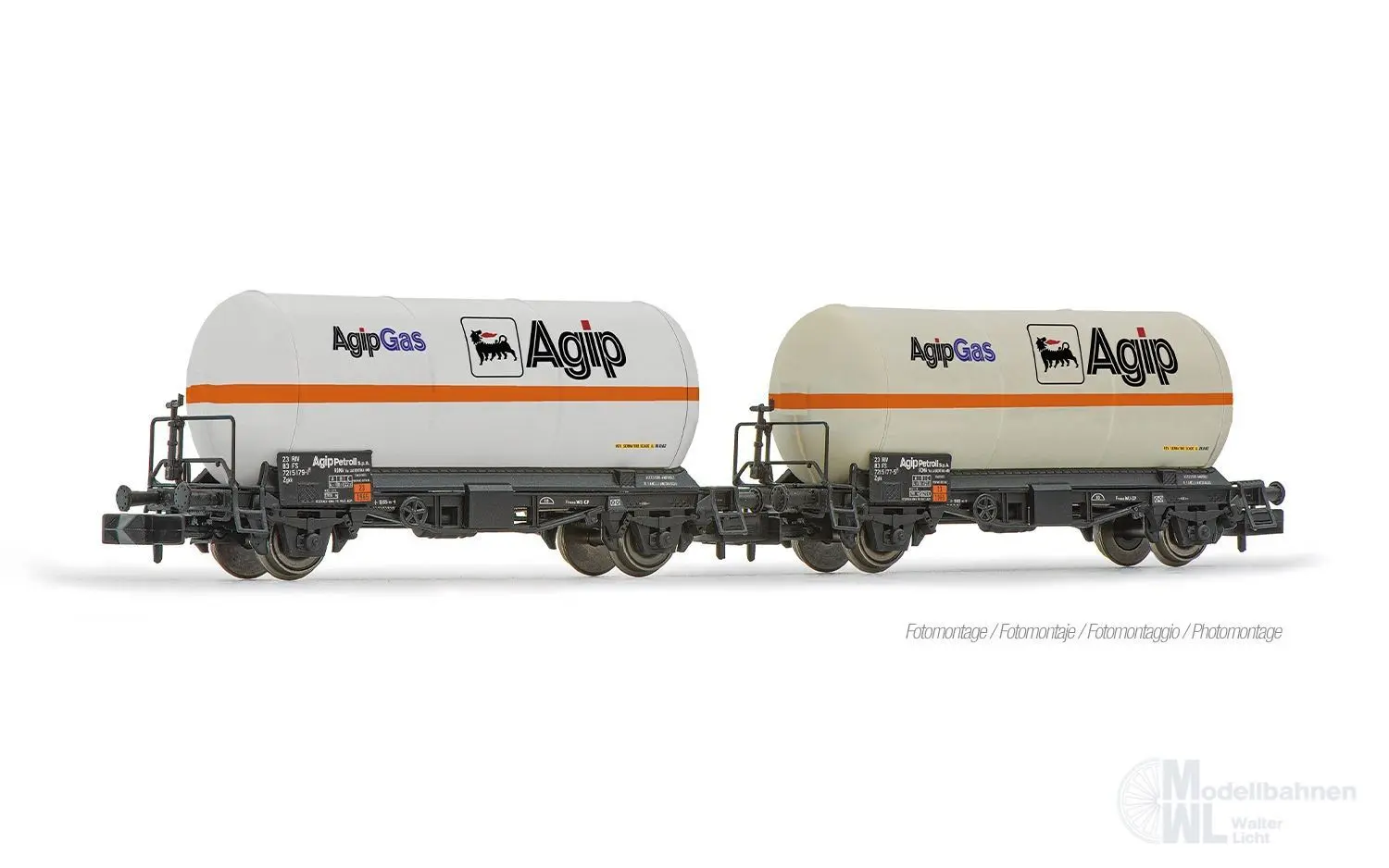 Arnold 6693 - Kesselwagen Set FS Ep.IV Agip Gas 2.tlg. N 1:160
