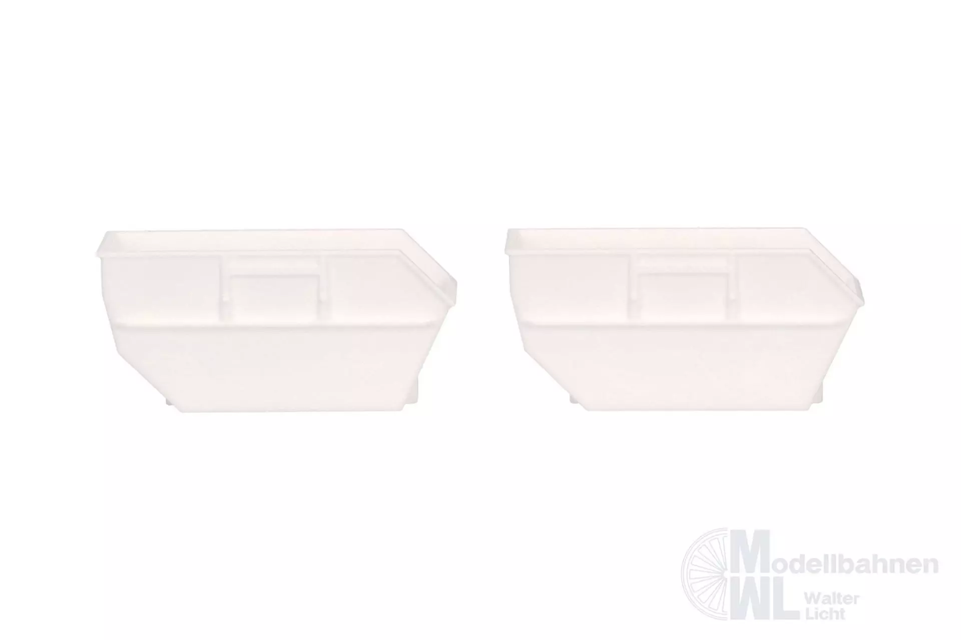 Herpa 054607 - Absetzmulde groß 2 Stück weiß H0 1:87