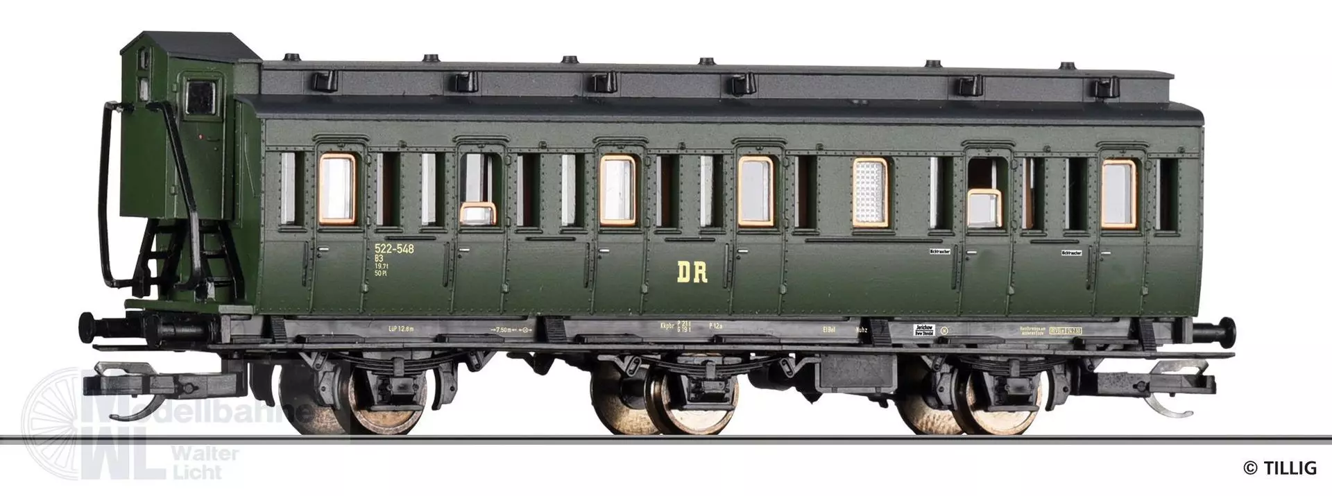 Tillig 13156 - Reisezugwagen DR Ep.III TT 1:120