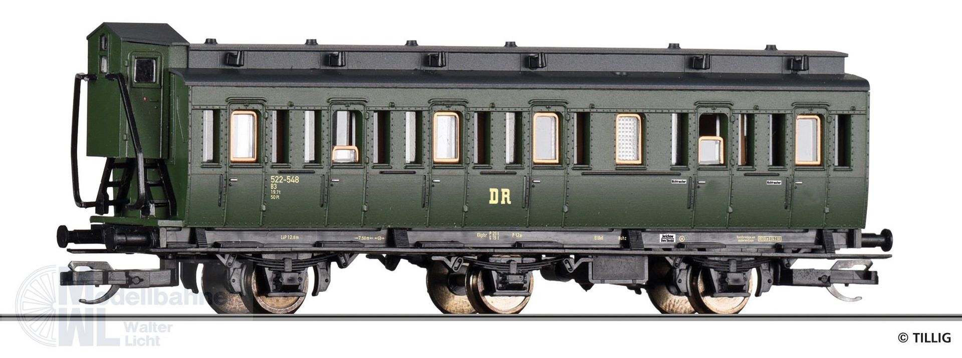 Tillig 13156 - Reisezugwagen DR Ep.III TT 1:120