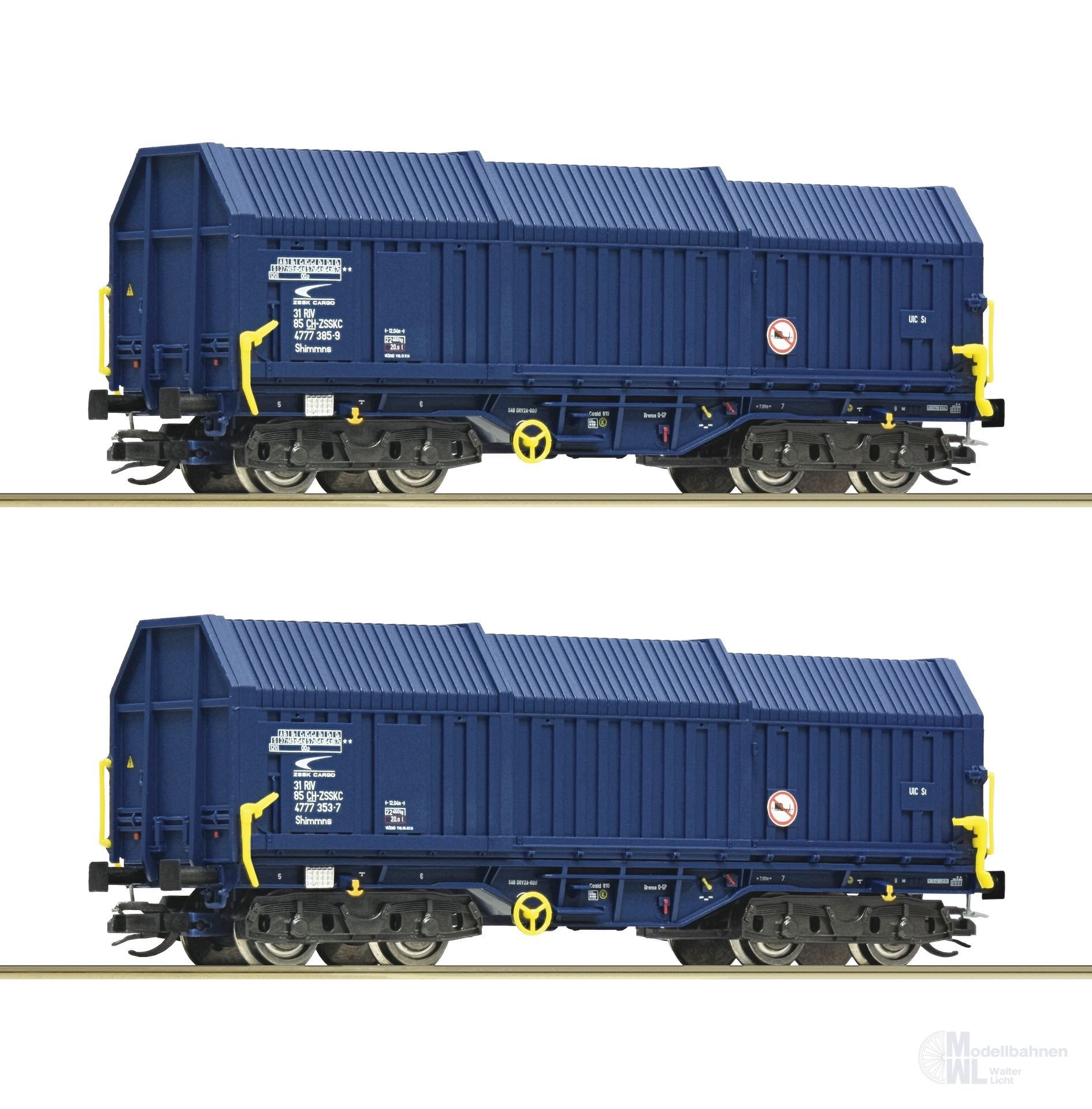 Roco 6680013 - Teleskophaubenwagen Set  ZSS Ep.VI 2.tlg. TT 1:120