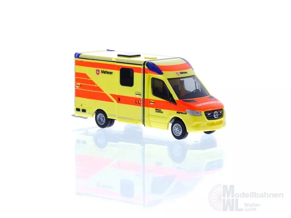 Rietze 76127 - Mercedes-Benz Strobel RTW ´18 Malteser Weißenfels H0 1:87