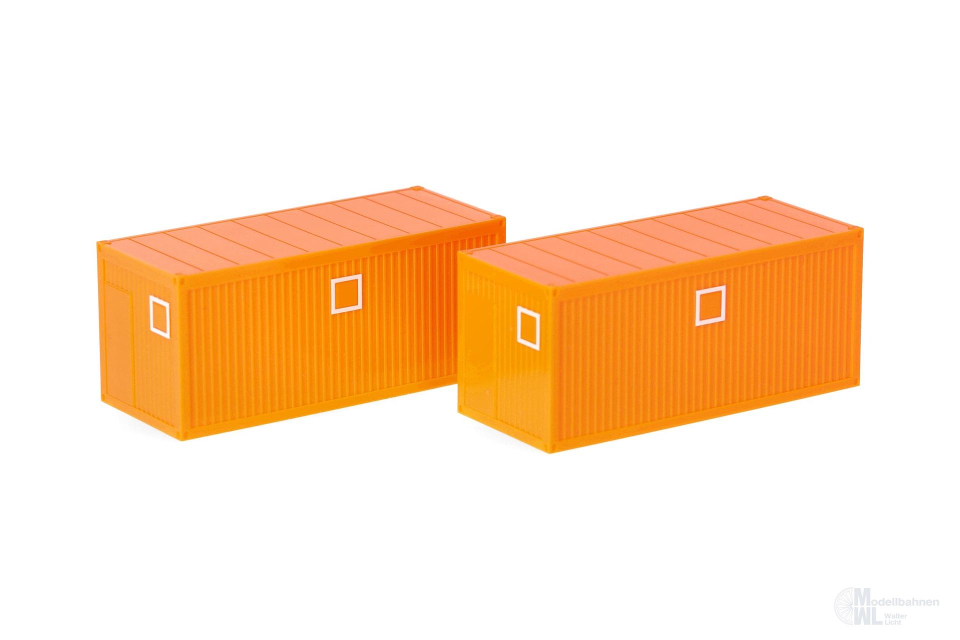 Herpa 053600-004 - 2 Baucontainer kommunalorange H0 1:87
