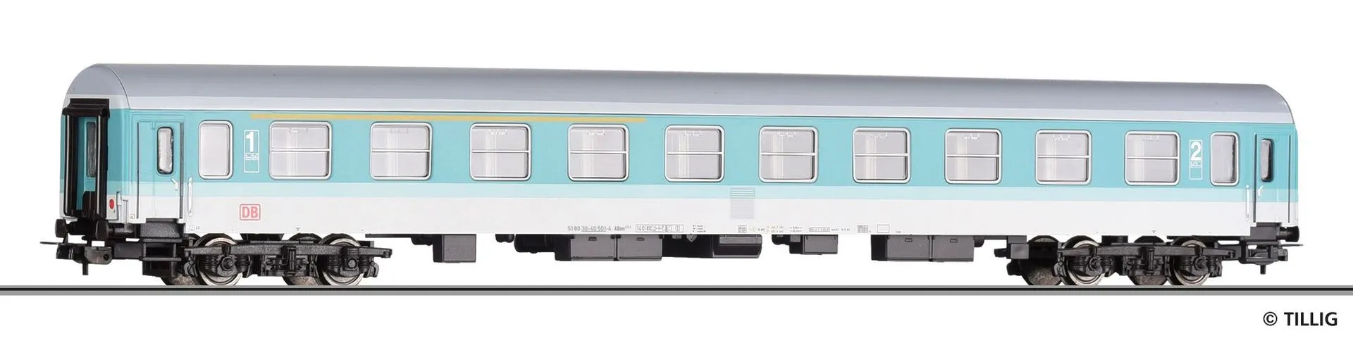 Tillig 74974 - Personenwagen DB Ep.V 1/2.KL. ABom 222.1 Halberstadt H0/GL