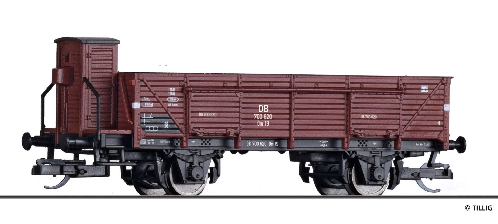 Tillig 17626 - Güterwagen Offen DB Ep.III Om 19 TT 1:120