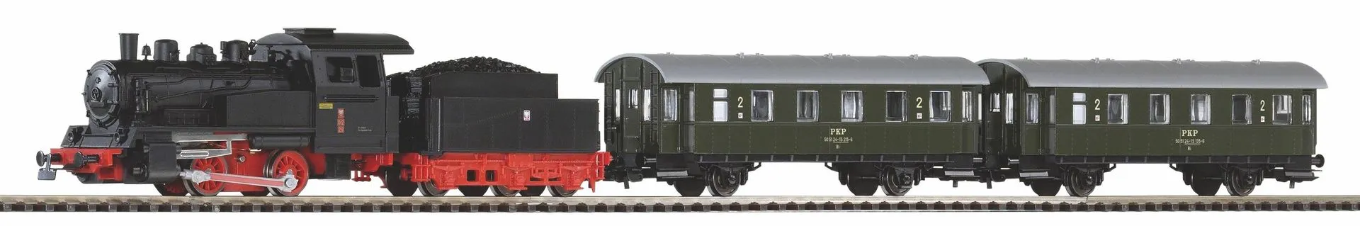 Piko 97933 - Startset Dampflok Personenzug PKP A-Gleis & B H0/GL