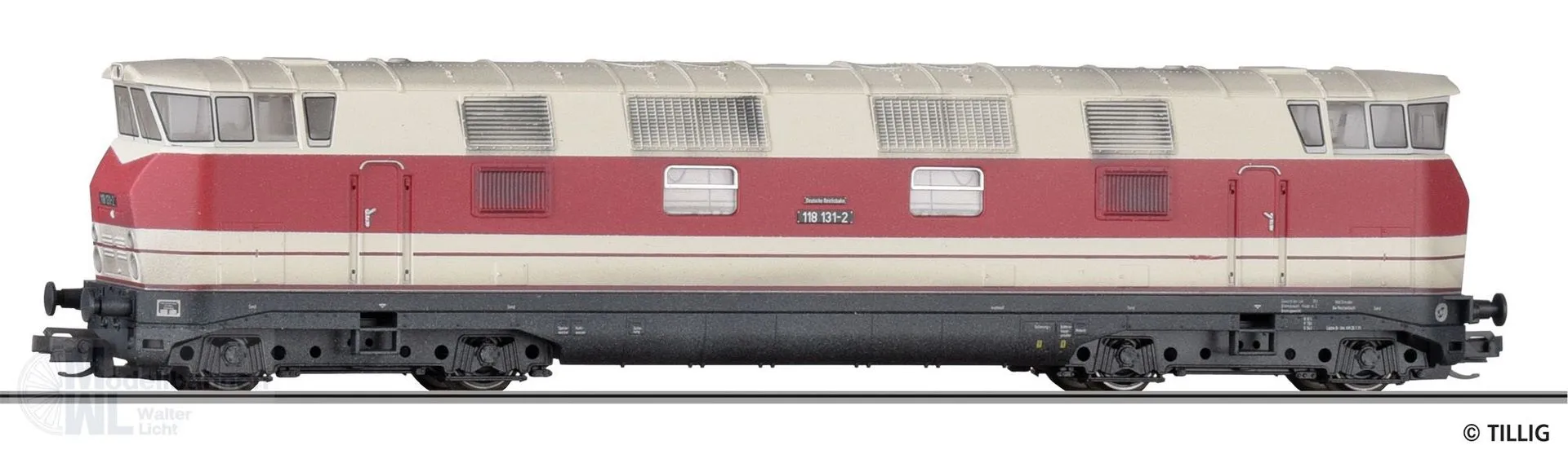 Tillig 502735 - Diesellok BR 118 131-2 DR Ep. IV gealtert (ex. 04661) TT 1:120