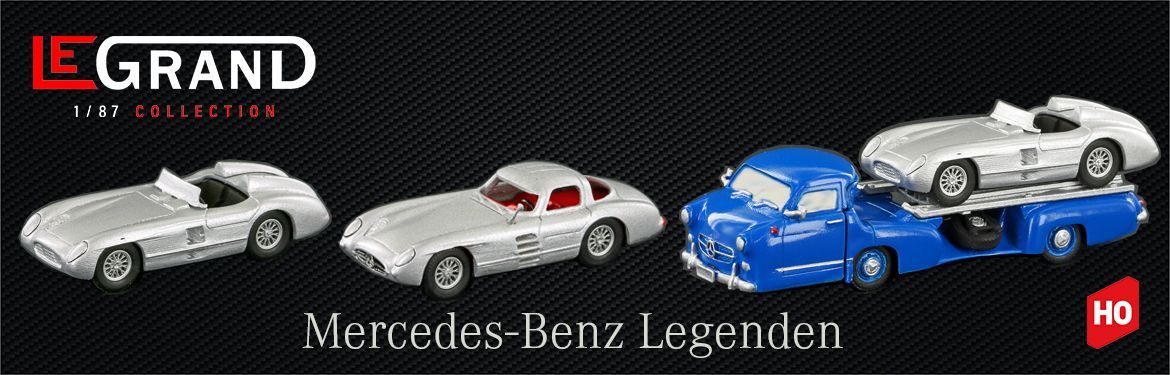 LEGRAND LE87300 - Mercedes-Benz 300 SLR Uhlenhaut Coupe W 196 S silber H0 1:87