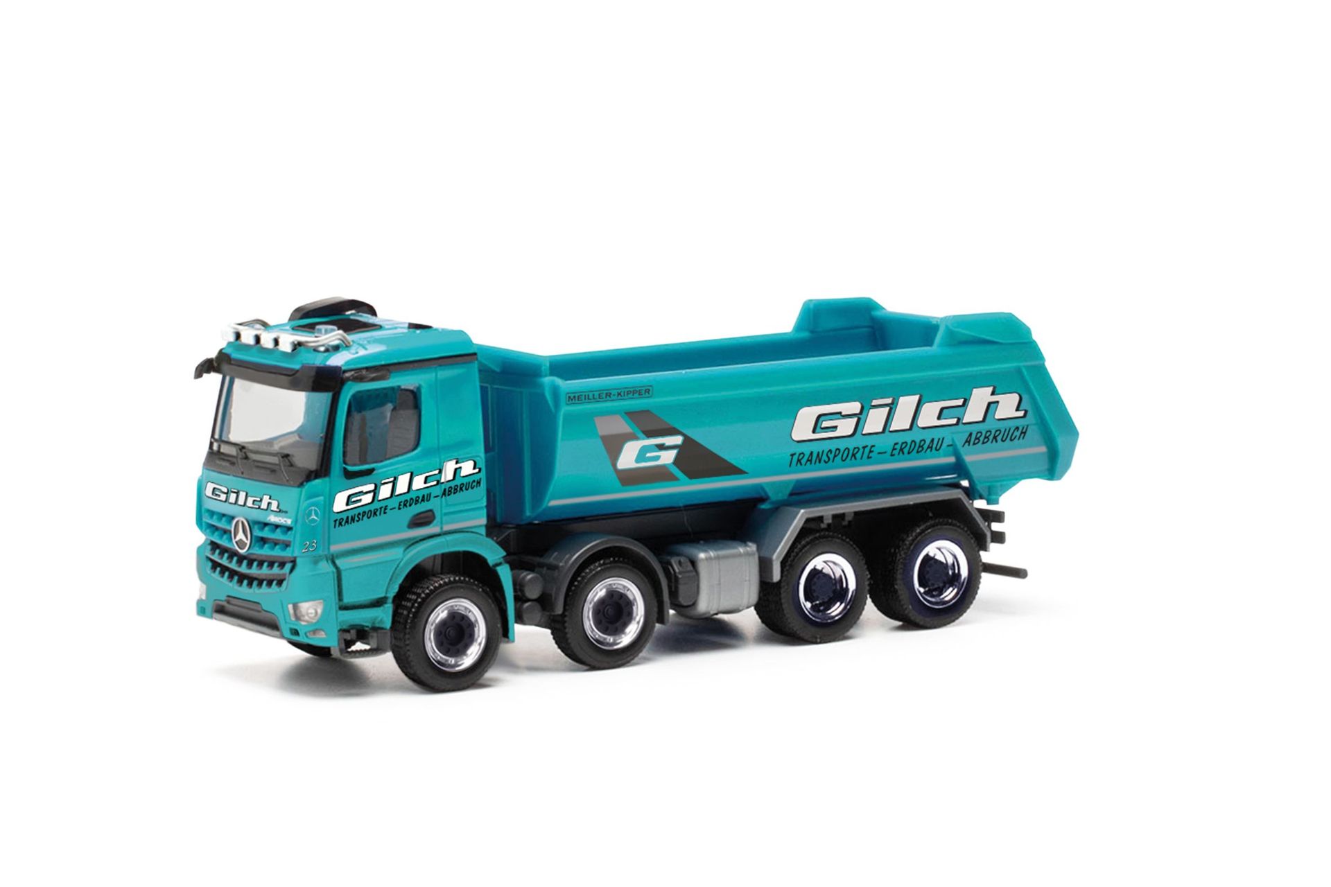 Herpa 321174 - Mercedes-Benz Arocs Rundmulden-LKW Gilch Erdbau und Transport H0 1:87