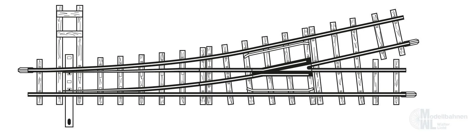 Bemo 4011000 - Weiche links 12° 147 mm R 515 H0e