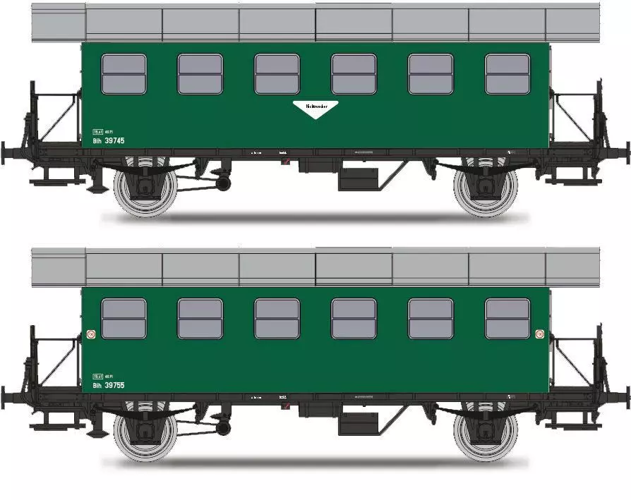Jägerndorfer Modellbahn 77300 - Personenwagen Set ÖBB Ep.III 3.tlg. BiH Halbfenster H0/GL