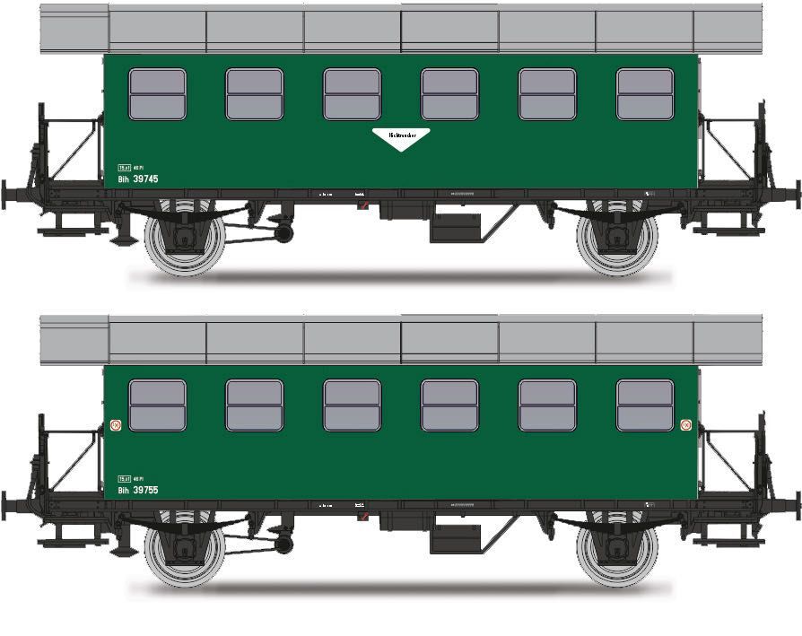 Jägerndorfer Modellbahn 77300 - Personenwagen Set ÖBB Ep.III 3.tlg. BiH Halbfenster H0/GL