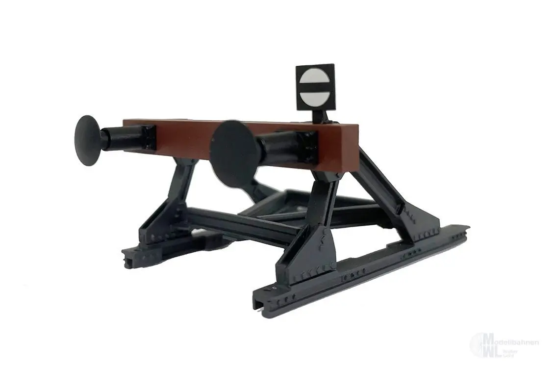 Lenz 55066 - Prellbock mit Puffern Messing Fertigmodell Spur 0