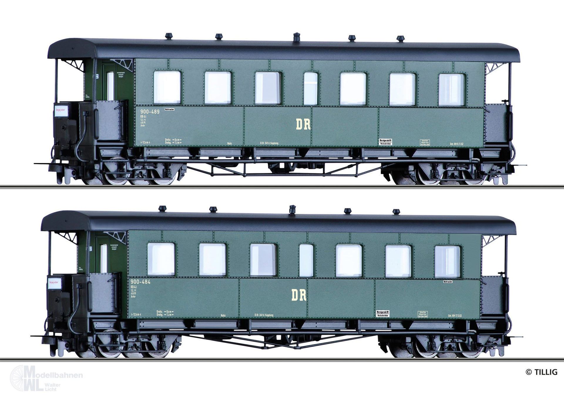 Tillig 13996 - Personenwagen Set DR Ep.III 2.tlg. KB4i H0m Tillig 13996 - Personenwagen Set DR Ep.III 2.tlg. KB4i H0m