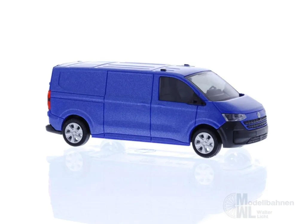 Rietze 11729 - Volkswagen e-Transporter T7 Kasten LR FD mid blue metallic H0 1:87