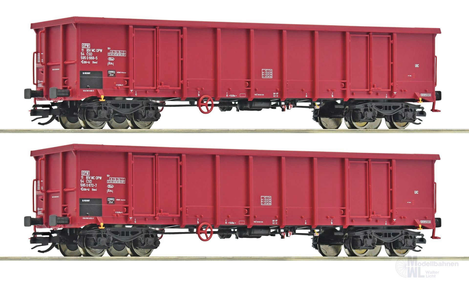 Roco 6680015 - Güterwagen Set  CSD Ep.IV Eas 2.tlg. TT 1:120