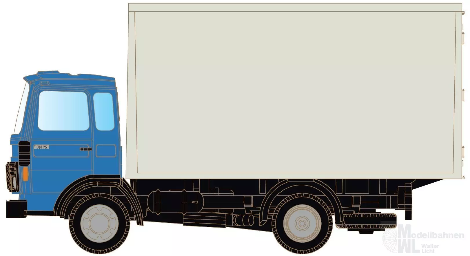 Lemke Minis 4861 - Renault JK75 mit Koffer neutral N 1:160