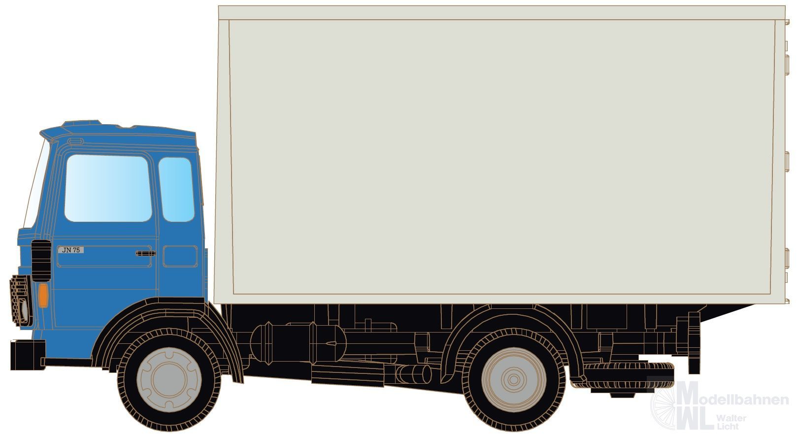 Lemke Minis 4861 - Renault JK75 mit Koffer neutral N 1:160