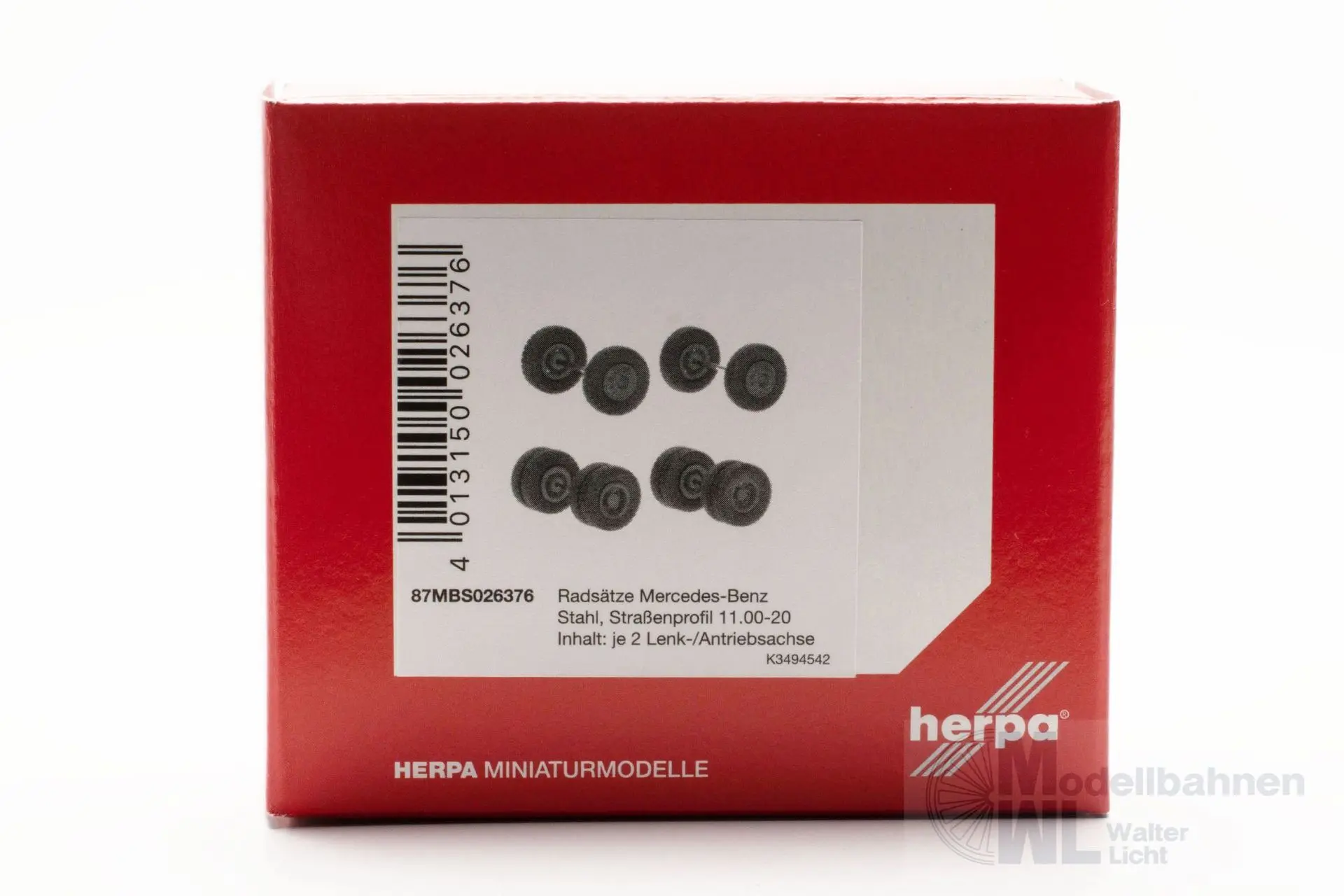 Herpa 87MBS026376 - Zubehör MBS Radsätze Mercedes-Benz LPS Stahl H0 1:87