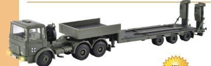 Kibri 18024 - MAN mit Tiefladeauflieger Bundeswehr– Funktionsbausatz H0 1:87