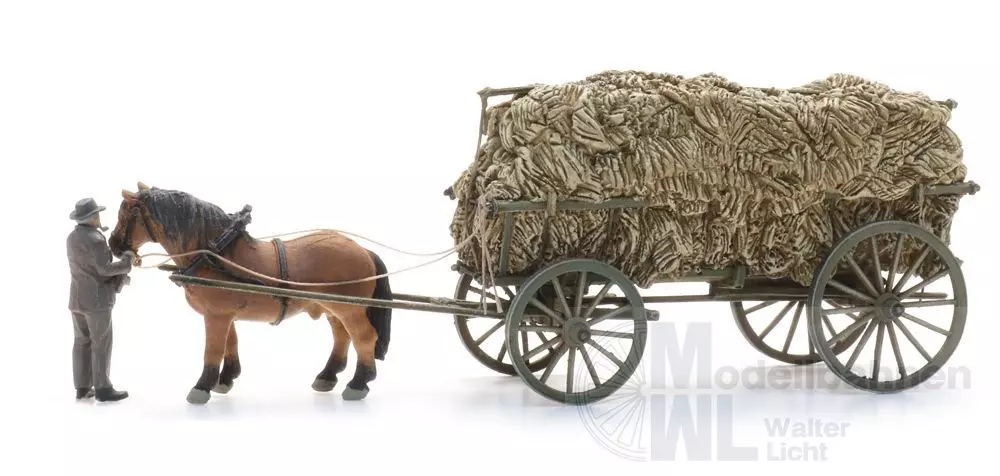 ARTITEC b.v. 387619 - Leiterwagen Heuernte + Figur H0 1:87