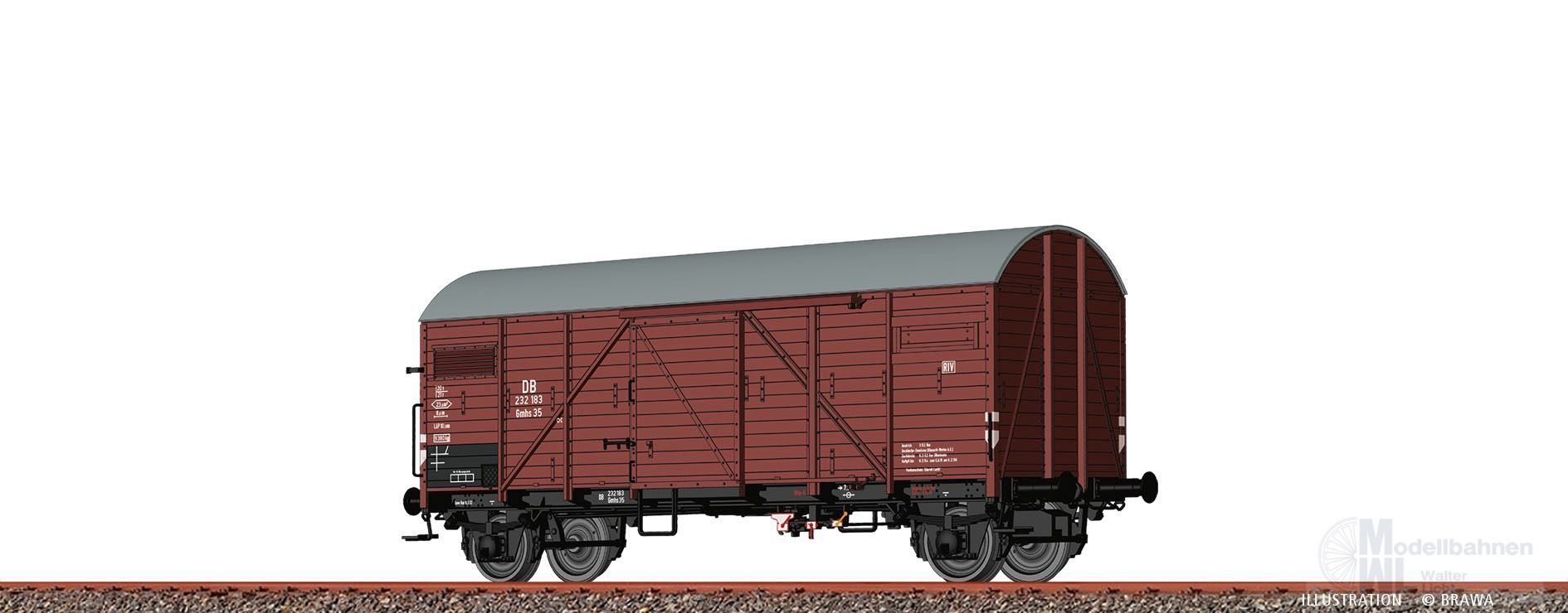 Brawa 50720 - Güterwagen ged. DB Ep.III Gmhs35 Bremen H0/GL